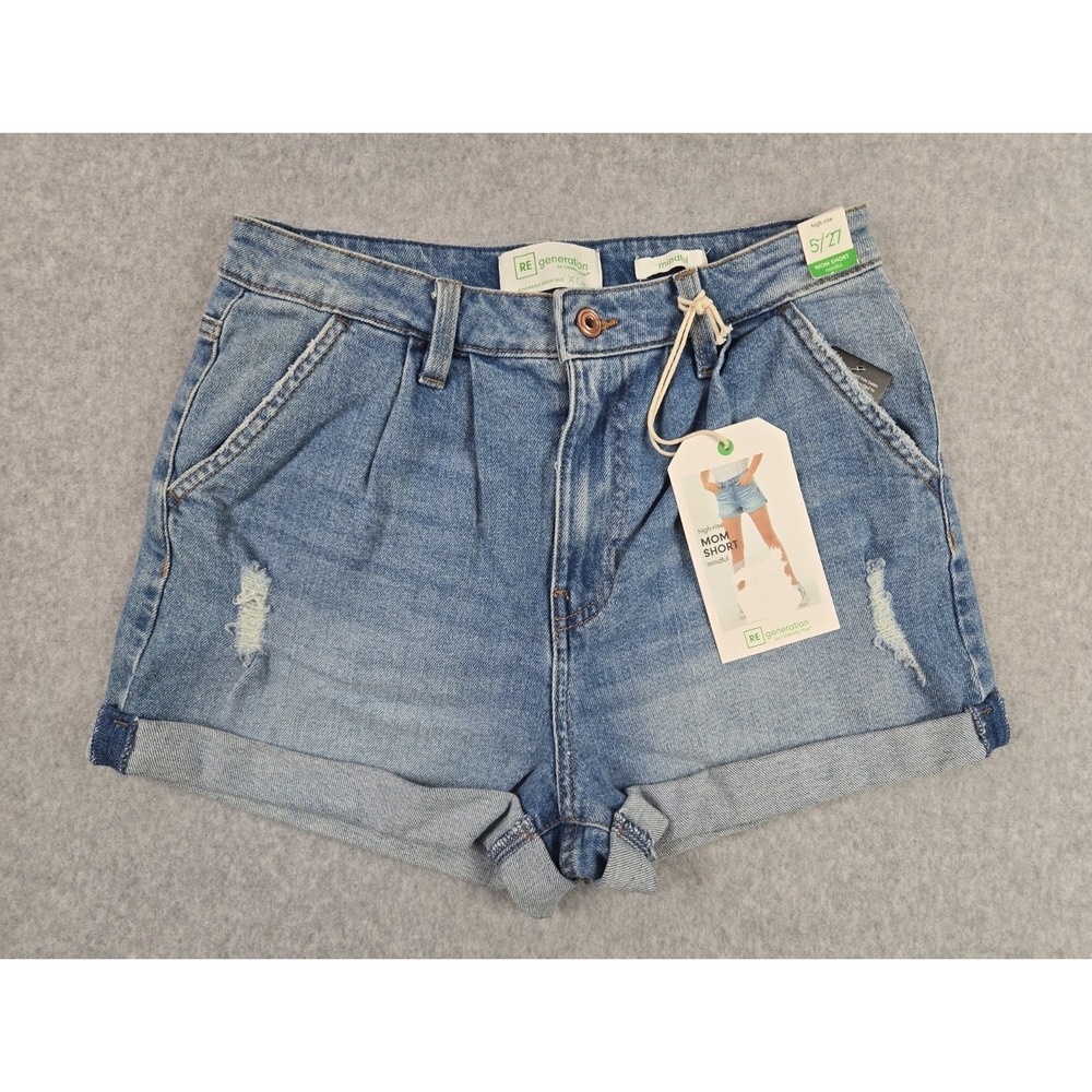 RE Generation Celebrity Pink Womens Size 5 /27 Jean Shorts High Rise Cuffed NWT
